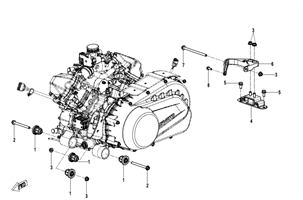 Элементы крепления двигателя (F00-1)