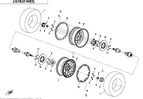 Задние колеса (бедлок)  (F11-B)