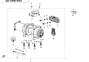 Лебёдка в сборе (F15-2-B)