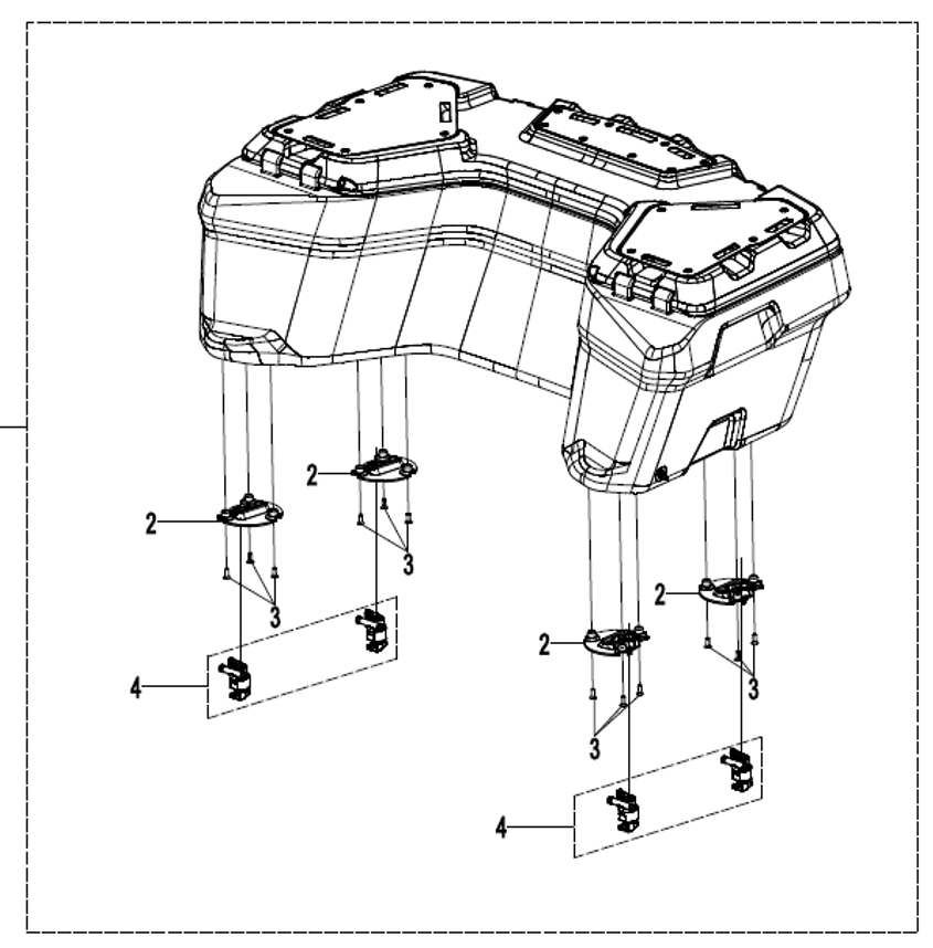 Кофр G3 800/1000 OVERLAND 9AYV-806200-8001