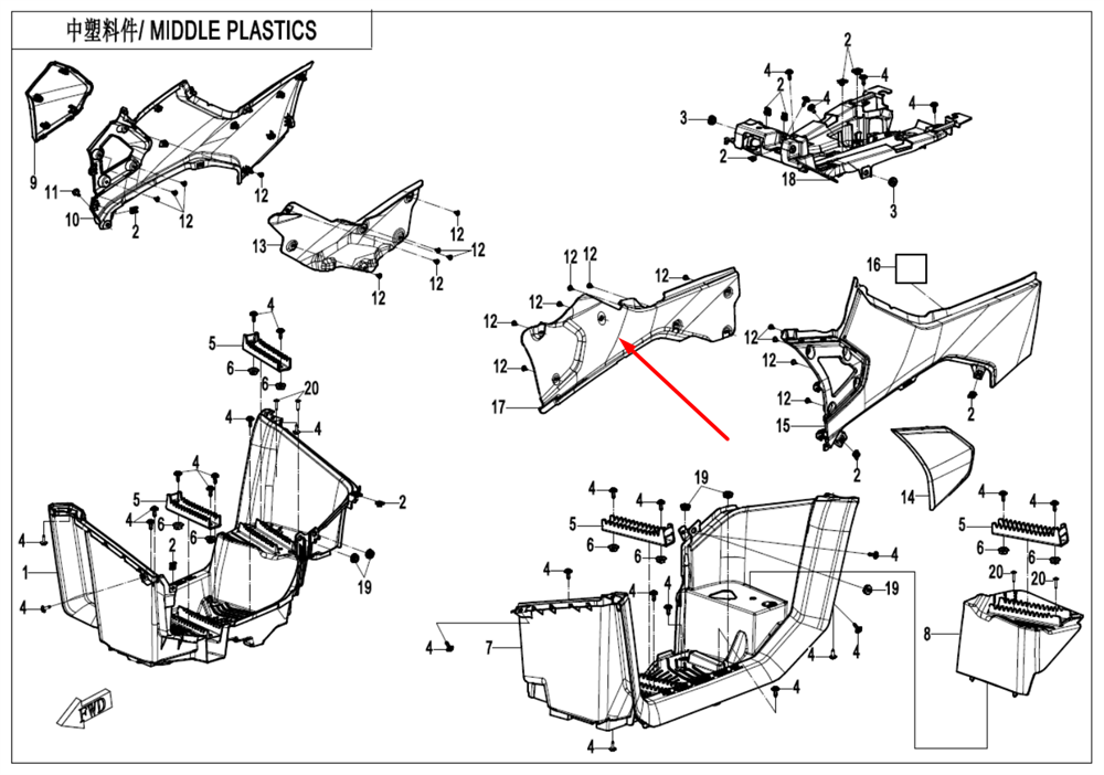Теплоизоляционная панель слева 9AWV-042028-8000