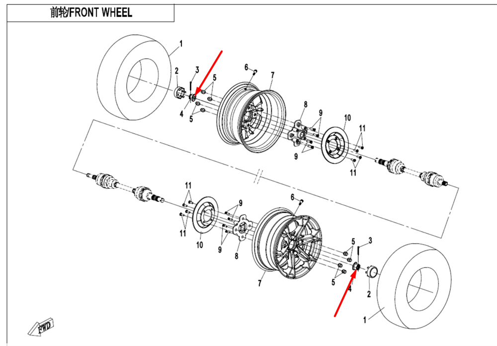 Ступичная гайка фланцевая 5HYV-110001-1F00