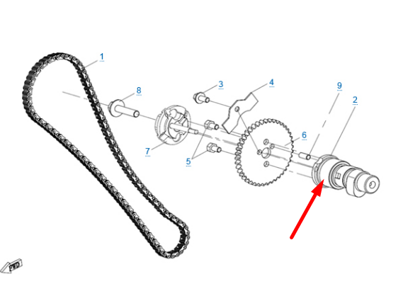 Вал распределительный 0GR0-024001-00002