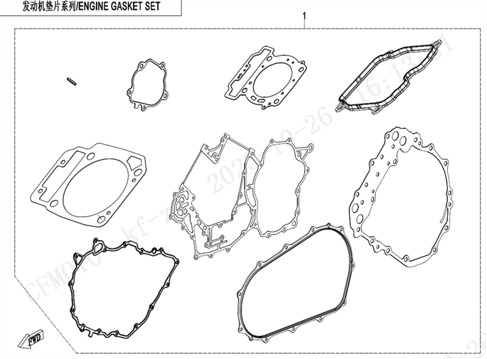 Серия прокладок двигателя 0JYF-0000A0