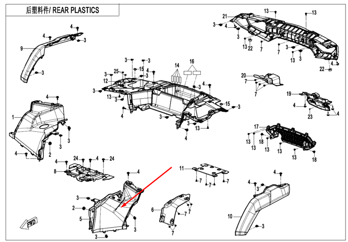 Облицовка задняя левая (кленовый камуфляж / TRUE TIMBER CAMO) 9AWV-043014-8002-0RE00