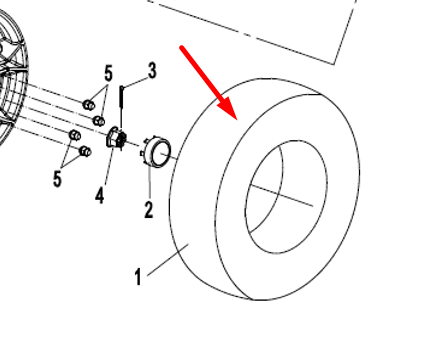 Шина передняя 28×9 14R 6PR(56M) 30703-1471