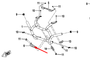 Кронштейн переднего бампера для таблички 9AYV-809310-6B00-0BP00
